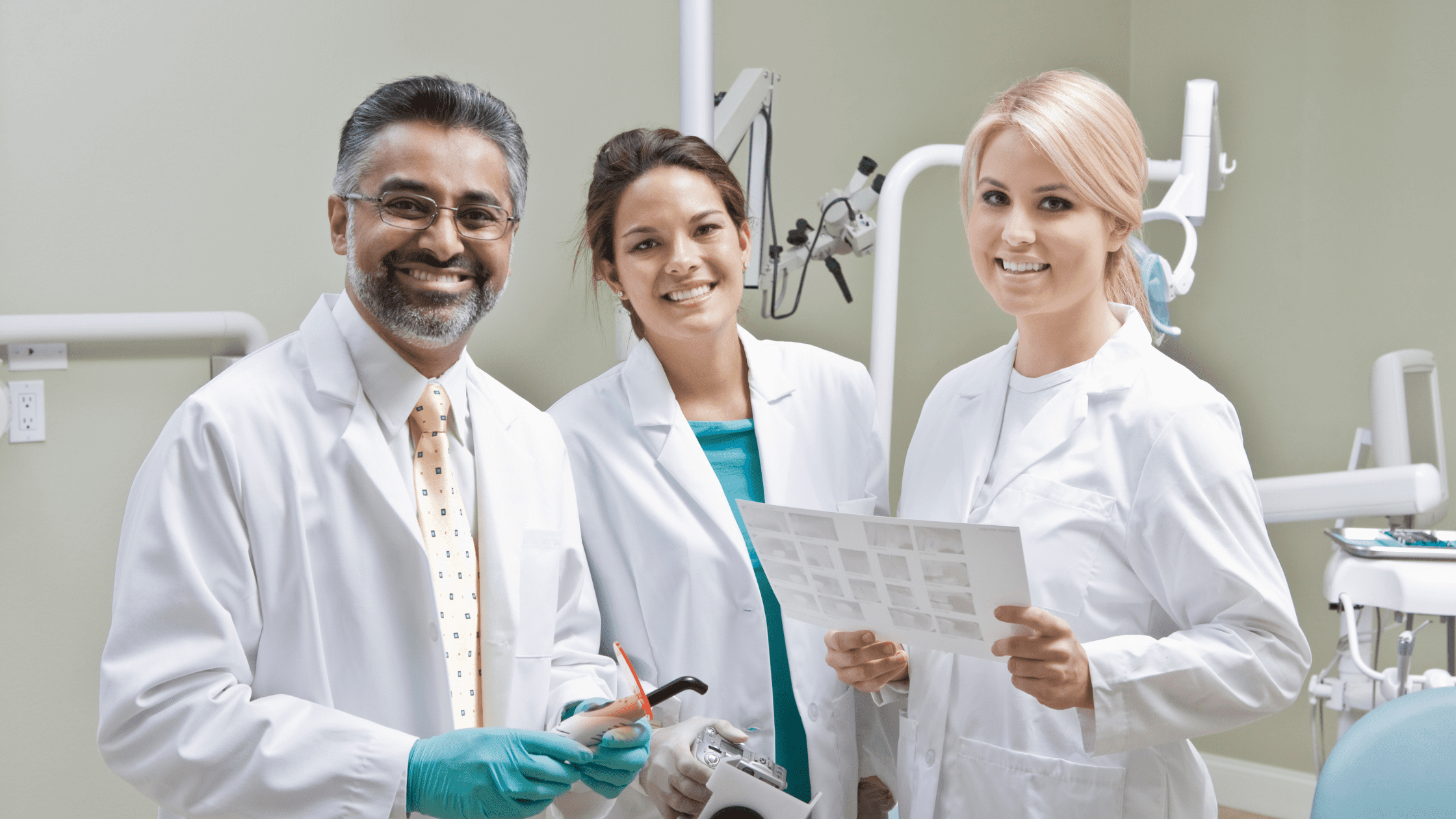 dentists at a dental cleaning 